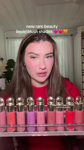 rare beauty has 3 new liquid blush shades - adore, spirited, resilience. try them on and swatch them with me 🩷 @Rare Beauty 