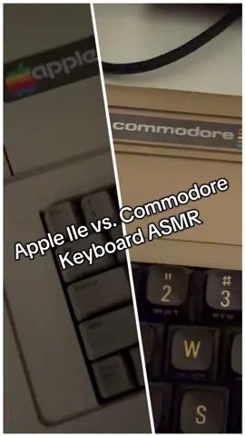 I obviously prefer the Apple, you??? #vintage #apple #commodore #computer #asmr 