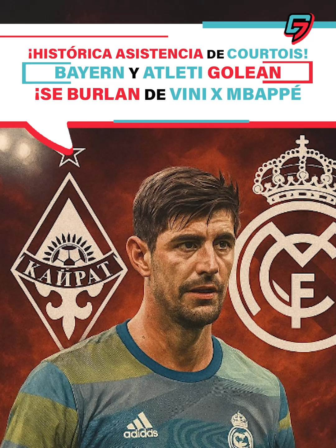 ¡Histórica asistencia de Courtois! 😱| Bayern y Atleti golean🔥 | ¡Se burlan de Vini por Mbappé 🫣 #Futbol #Julianalvarez #realmadrid #barcelona #vini #mbappe