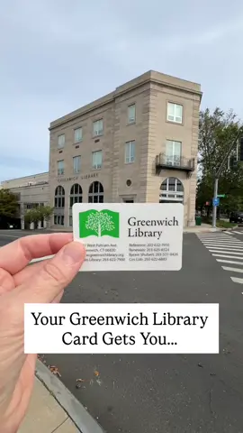 📚 Your Greenwich Library card unlocks books and so much more! 💪 From audiobooks and eBooks to free databases, museum passes, LinkedIn Learning, 1-on-1 sessions with Librarians, and even access to 3D printing in our Innovation Lab—your card is the key to it all. 🎉 As Library Card Sign-up Month in September comes to a close, let us know what’s your favorite free Library card perk?!... Featured in this video: 📚 Books in every format: Audiobooks, eBooks, and Books on CD 📼 VHS to DVD Converter 📖 Graphic Novels & 💥 hoopla Comics 💼 LinkedIn Learning 🗣️ Language Collections: 🇫🇷 French 📰 Business Magazines & Newspapers (online & hardcopy) 💘 New Romance Paperback Books 🛠️ Laser Engraving in the Innovation Lab 👶 New Children’s Board Books 🏛️ Museum Passes 🔍 Large Print Books 🎓 CollegeNow 🎧 Wonderbooks 🐦 Themed Collections: Animal / Birds 💚 Plus, partnerships with organizations like the Greenwich Audubon Center! #GreenwichLibrary #LibraryCard #GreenwichCT #LibraryCardSignupMonth #librarytiktok 