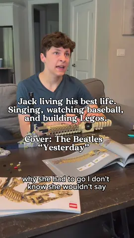 Jack has level 2 autism, this is how he spends a lot of his free time 🎤 Cover: The Beatles’ “Yesterday” 🎶 ***  You might hear a bit of the original Beatles track under Jack’s vocals — that’s added so TikTok recognizes it as a cover and credits the song correctly. Jack’s voice is 100% real  💛🎶..  #jackanddadmusic #coversong #beatles #singer #lego 
