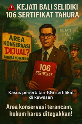 🚨 Kejati Bali resmi selidiki penerbitan 106 sertifikat di kawasan Tahura Ngurah Rai. Area konservasi yang seharusnya dilindungi kini terancam karena penyimpangan tata ruang. Langkah hukum ini diharapkan jadi titik tegas: lingkungan jangan diperjualbelikan, hukum harus ditegakkan! 🌱⚖️ #KejatiBali #TahuraNgurahRai #106Sertifikat #SelamatkanMangrove #fyp 