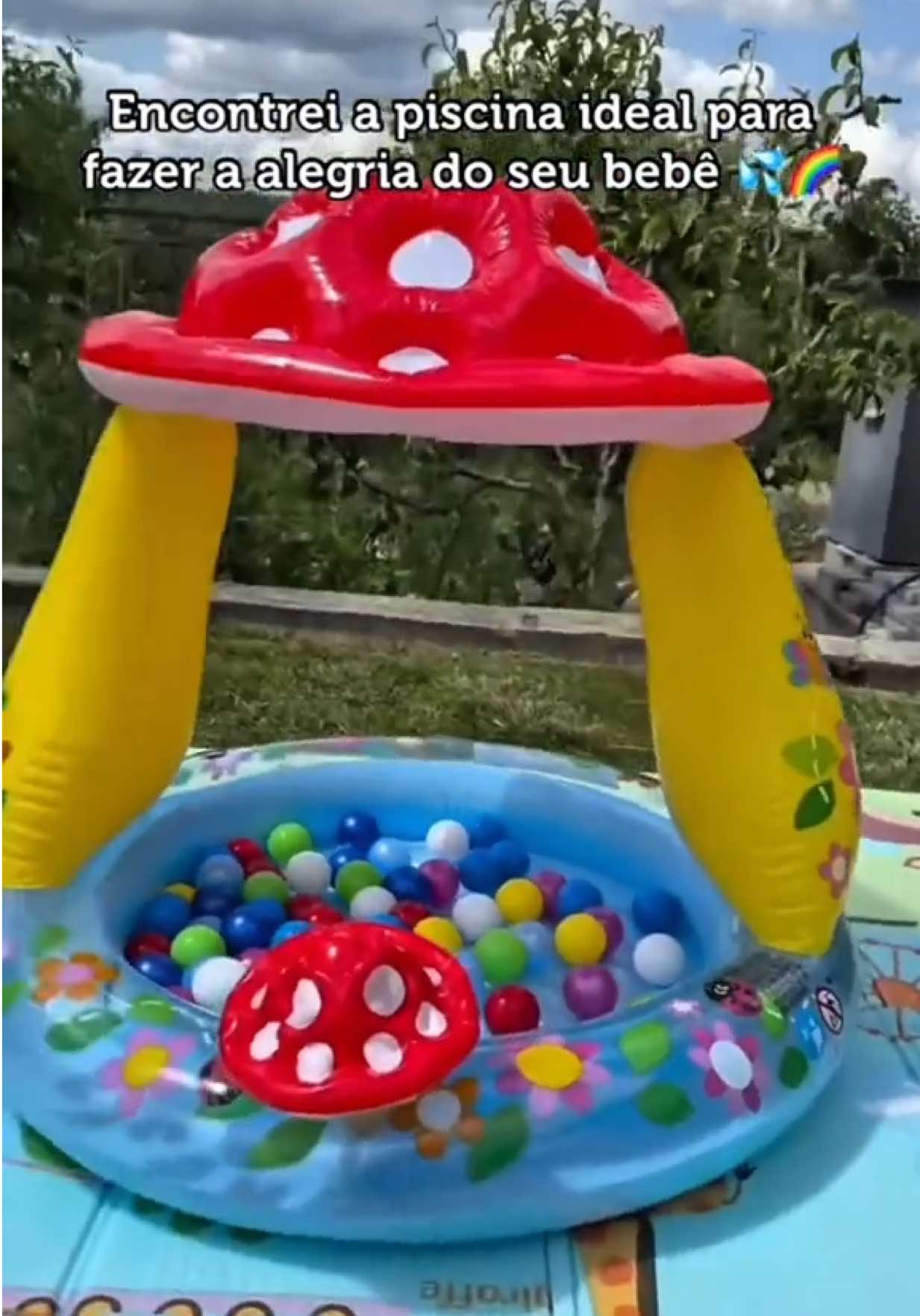 Piscina Para Bebês Inflável Com Toldo De Cogumelo Intex #achadinhosshopee #piscinaparabebes #piscinainflavel #diadascrianças #shopeeachadinhos 