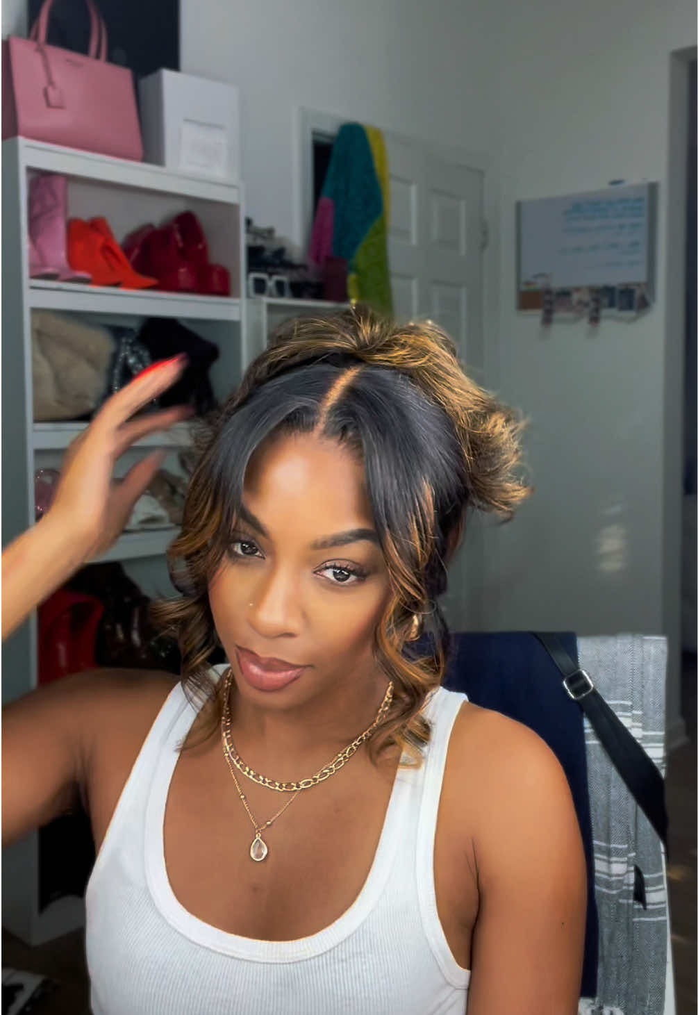 💝 @UniceHairCo @UNice Hair #unicebyebyeknotswig #byebyeknotswig #unicehair #knotlesswig #highlightcolor 