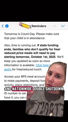 State and National Government Shutdown. Frantic emails from school. 