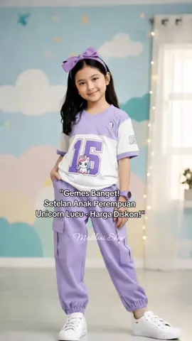 Setelan anak perempuan / setelan anak jersey/ setelan anak usia 1-12 tahun