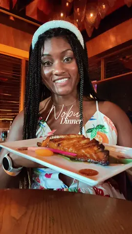 Sushi, sunsets, and good vibes only 🍣✨ Treating myself and enjoying every bite because balance is part of the lifestyle 💜 #NobuNights #FoodieFitness #BalanceNotRestriction”