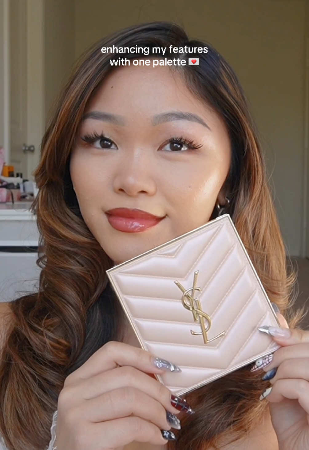 Whoever made this palette blend like butter needs a raise 💕 @YSL Beauty #yslbeautyfacepalette #giftedbyyslbeauty #makeuptutorial #MakeupRoutine 