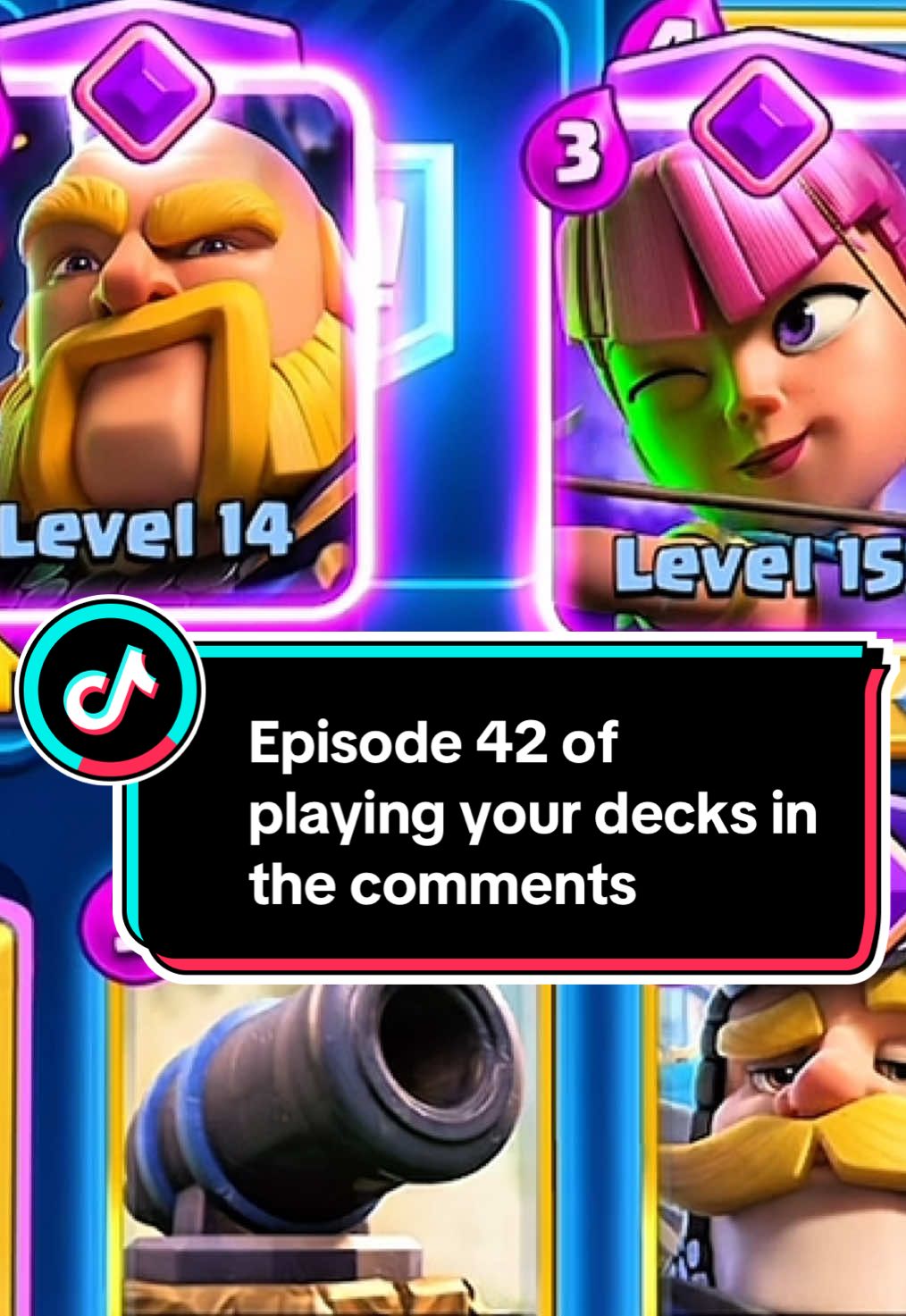 Episode 42 of playing your decks in the comments #clashroyale #cr #megaknight #royalgiant #clash 
