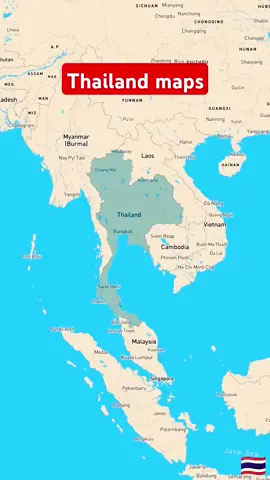 Thailand🇹🇭 full location map travel#thailand #maps #respect #MapAnimation #fyp 