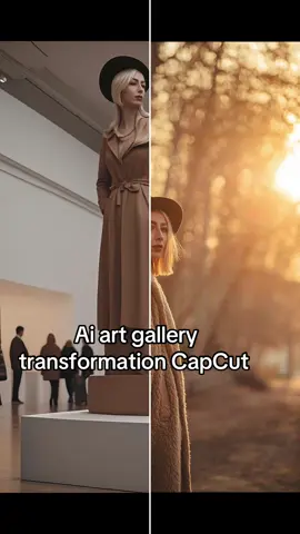 Turn your photo into a art gallery effect ….  #romantictrends #aiartist #aitrend #capcutai #gallerytrend 