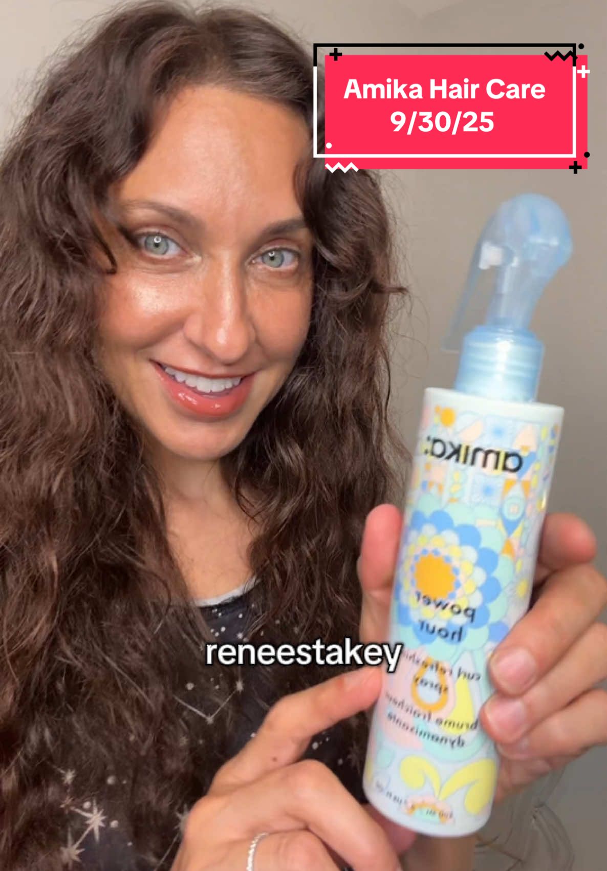 amika power hour curl refreshing spray #reneestakey #amikaCurls #PowerHourSpray #CurlRefreshGameStrong #SecondDayCurls #FrizzFreeVibes #CurlCareEssentials #amikaObsessed #BounceBackCurls #ad 