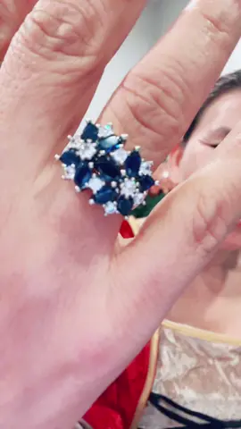 Don’t miss this limited time offer of free shipping  on this S925 Zirconia Sterling Silver Wedding Ring for Adults #BlueEleganceRingwithFlowerDesignforValentine'sDay #Mother'sDayandWeddinggift #women #mothers #wife 