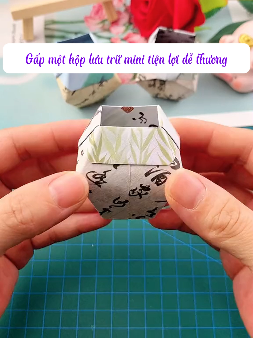 Gấp một hộp lưu trữ mini dễ thương #arigami #toturial
