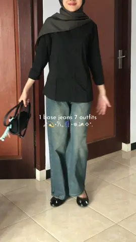 siapa yang request ide outfit pake lulu jeans??? here you go guysss🧸🖇🍥 #foryou #ootdhijab #outfitideas #outfitinspo #masukberandafyp 
