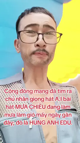 Bài hát MƯA CHIỀU do A.I trình bày với chất giọng ROCK khàn đang làm Mưa, làm Gió trên cộng đồng mạng mấy ngày qua! HÙNG ANH EDU xin được phép Tóp Tóp diễn xuất để mọi người thấy được sức mạnh của TRÍ TUỆ NHÂN TẠO A.I mà HÙNG ANH EDU là Doanh nghiệp đầu tiên đi tiên phong ở Phú Thọ chia sẻ với miễn phí với cộng đồng kiến thức và cách sử dụng A.I trong cuộc sống, trong công việc hàng ngày. #muachieu #trituenhantaoai #hunganhedu #tuvanthietkepccc #hethongpccc 