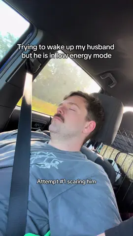 I scheduled our haircut Sunday at 9 am and that’s how Connor was on the drive. Guess who is the morning person? 😂 #fyp #couplegoals #marriedlife #gay #relationships 