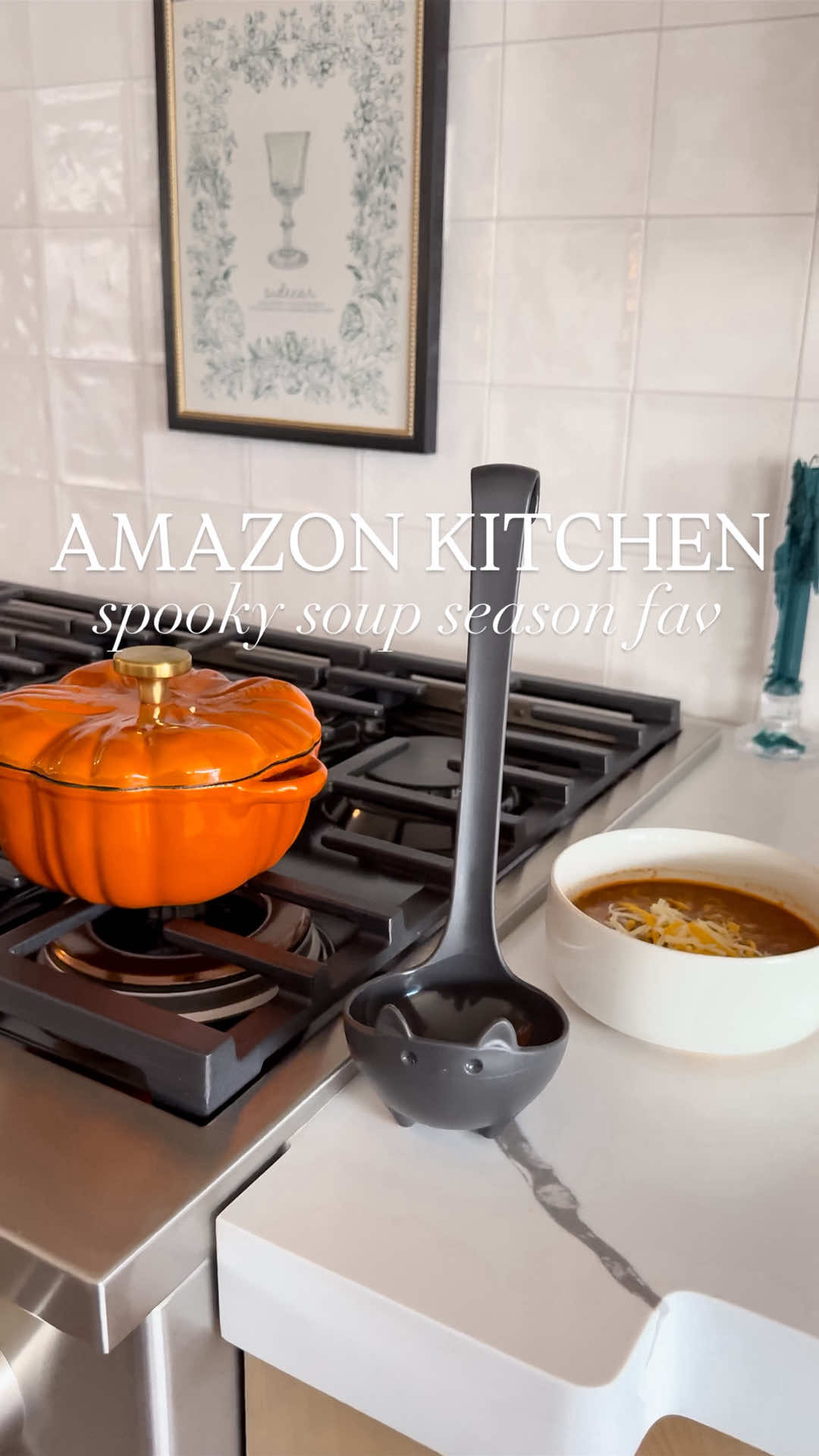 ✨Follow the link in our bio  ➡️ “AS SEEN IN VIDEOS 3” for the link to this spooky (but cutesy!) kitten soup ladle from Amazon! It stands up by itself so that it doesn't slide down into your soup pot! 🐈‍⬛🧡 #amazonhome #thesistershoppers #halloweenfavorites #kitchengadget #asmr  @Amazon @Amazon Influencer Program 