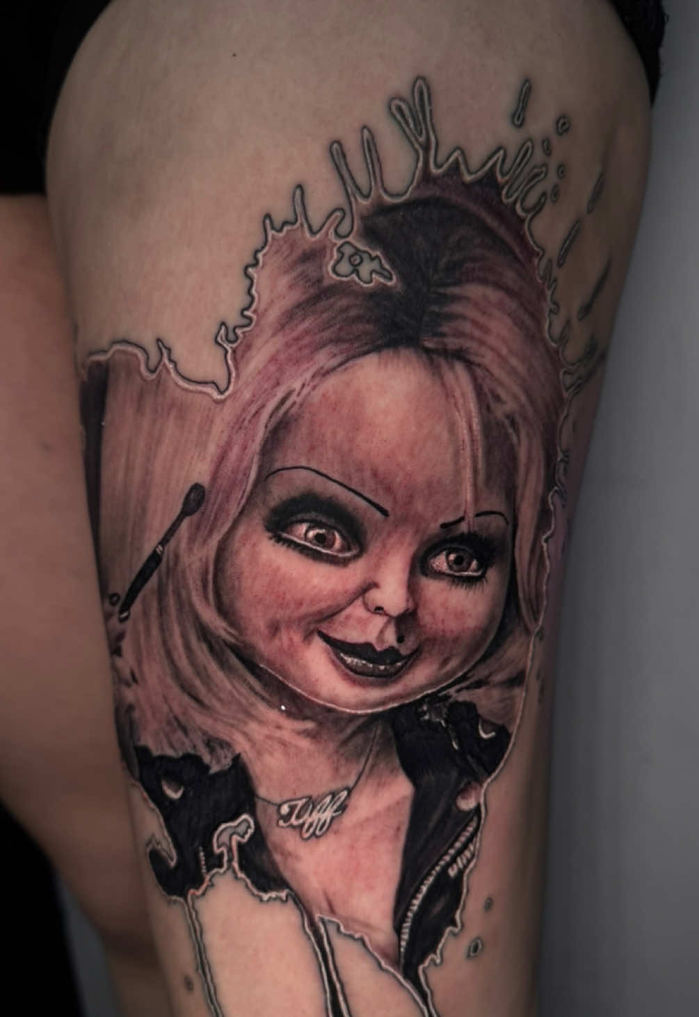 “The bride of chucky” #luxxtattoos #tattoos #tattoo #thebrideofchucky #childsplay @JenniferTilly 