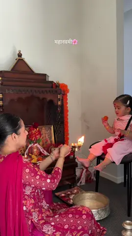 This mamma somehow convinced her toddler to do Nawami Kanya Puja while Miss Rachel was playing in the background 😊 . . . . . . . . . . . . . . . . . . . . . . . . . . . . #fyp #dashain #navaratri #kanyapuja #nepalifestival 