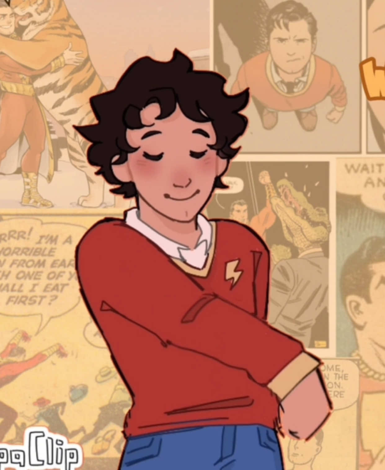 [ #shazam ] Just Be Competent! I rlly wanted to capture his whimsy and love this trend so much so I willing willing to animate it all on my phone w/ my finger cause I don’t have an ipad rn🥀 #billybatson #dccomics #animationmeme #dc 