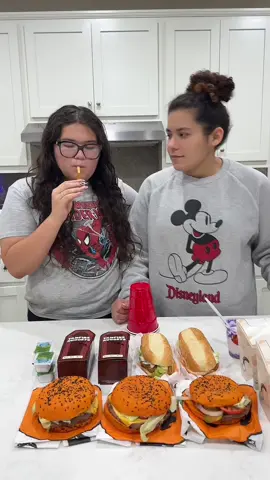 Burger King’s new Monster menu… they have jack-o’-lantern whoppers 😱🎃🧡 ##dontringthebell##izzyandmary##burgerking##lifewithbrothers##fyp