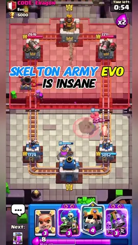 Why was there 100 skeletons at the end #ryley #cr #clashroyale 