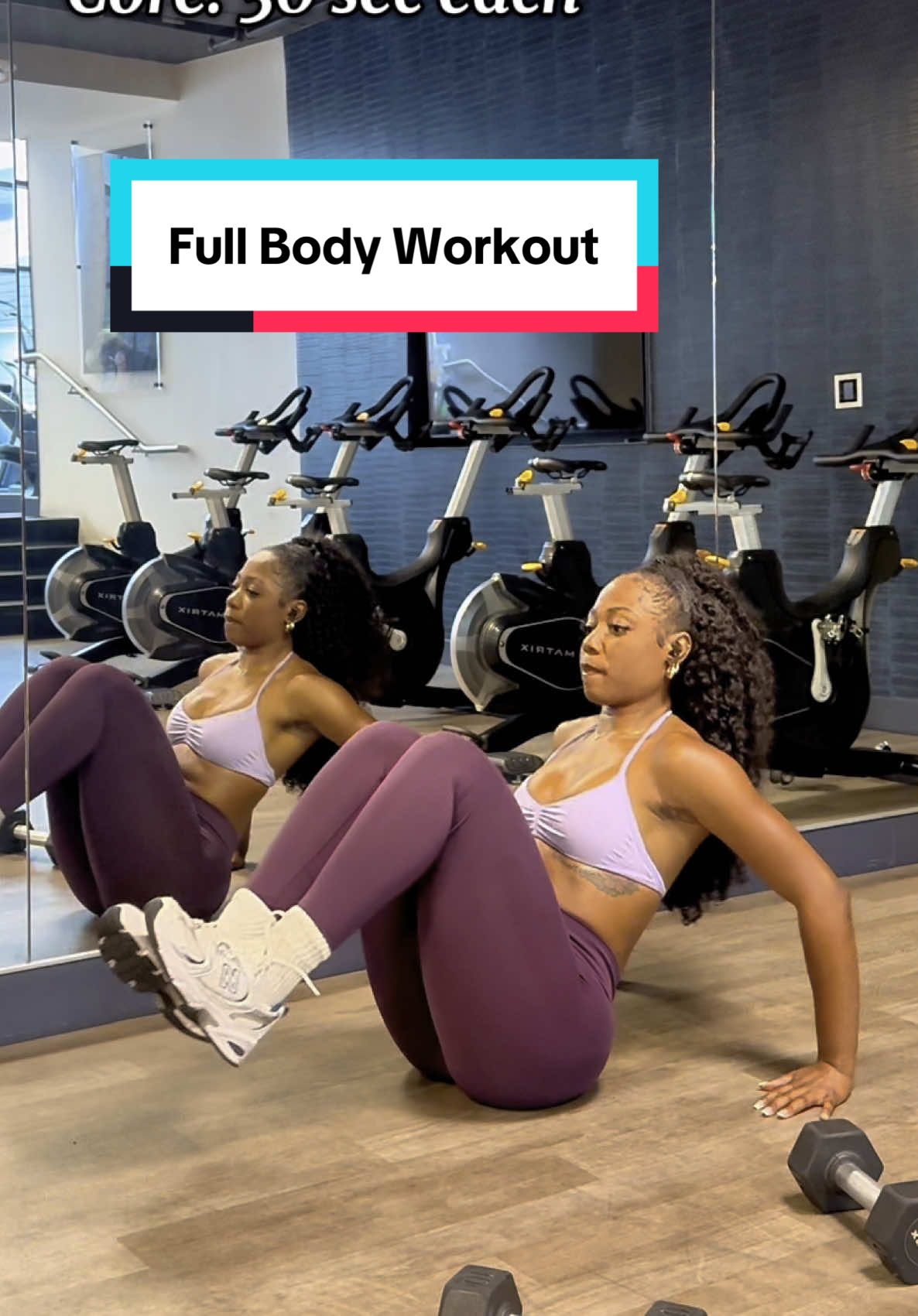 Let’s start the month off right! 3 rounds ladies 🤸🏽‍♀️💓💓  #fullbodyworkout #dumbbellworkout #fitnessjourney #workoutroutine #gymgirl 