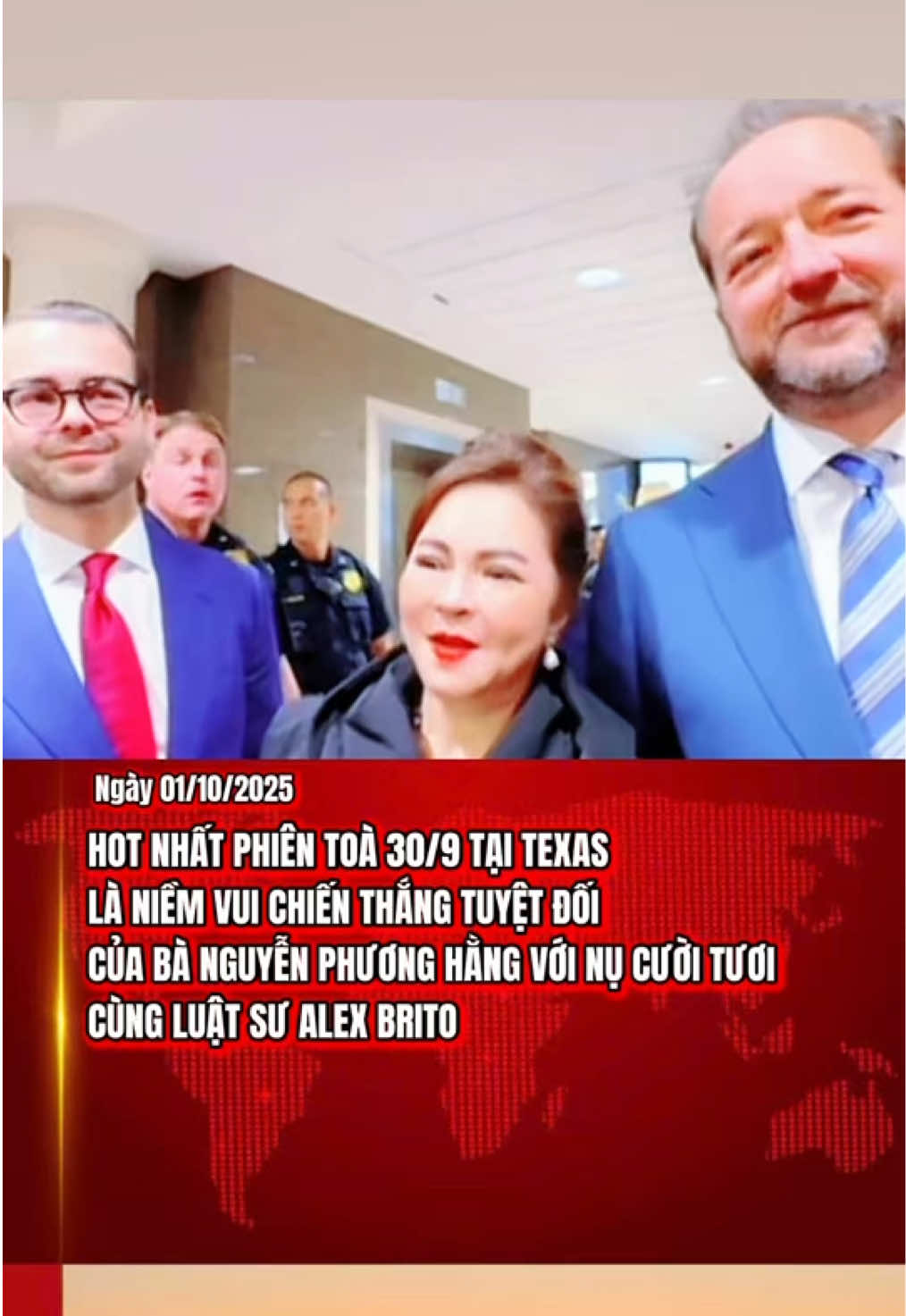 Hót nhất phiên toà 30/9 tại Texas là niềm vui chiến thắng tuyệt đối của Bà Nguyền Phương Hằng với nụ cười thật tươi cùng luật sư Alex Brito. #cuocsongquanhta #tintuc #ceonguyenphuonghang #texas #phientoaxetxu_ceonguyenphuonghang 