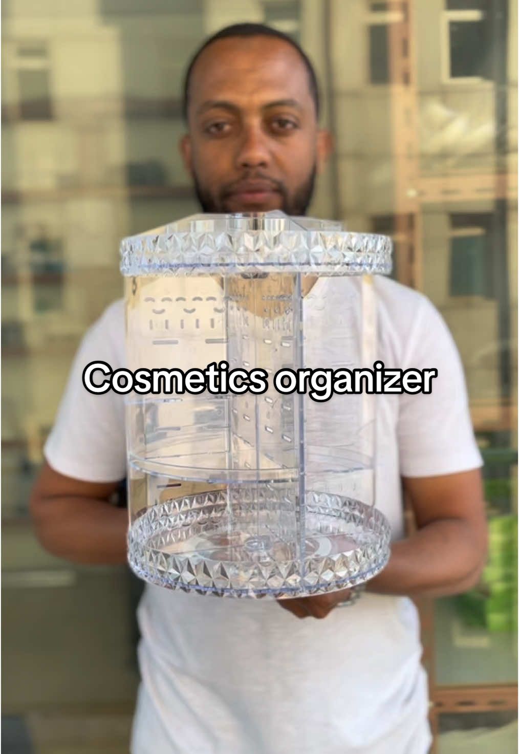 360° rotating cosmetics organizer #cosmetics #organize #goodthing #goodthingrecommendation #ethiopian_tik_tok #fyp #viral #remoshope 