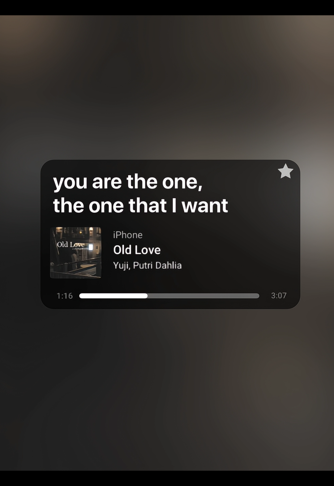 you are the one THE ONE THAT I WANT.  #song #lyrics #oldlove #yuji #foryou 