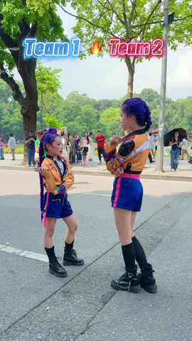 Bạn thích Team nào? ❤️ Thi nhảy tại Phố đi bộ Hồ Hoàn Kiếm #PhoDiBoHoGuom #WalkingStreet #SafeDance #DanceTrend #babywarriors 