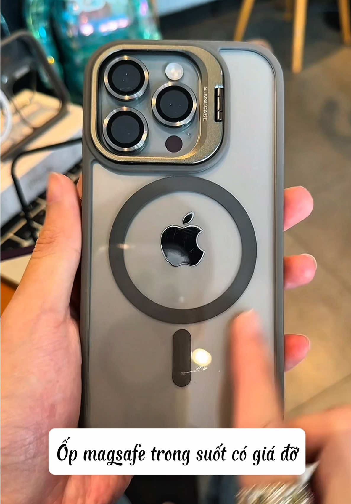 Ốp magsafe giá đỡ đẹp nha #tonycase96 #oplungchongsoc #oplungiphone #oplungtrongsuot #oplungmagsafe 