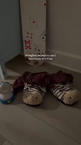 I usually just pray no one’s awake and sees me without pants though #firefightermethod #goodnight #zebraslippers 