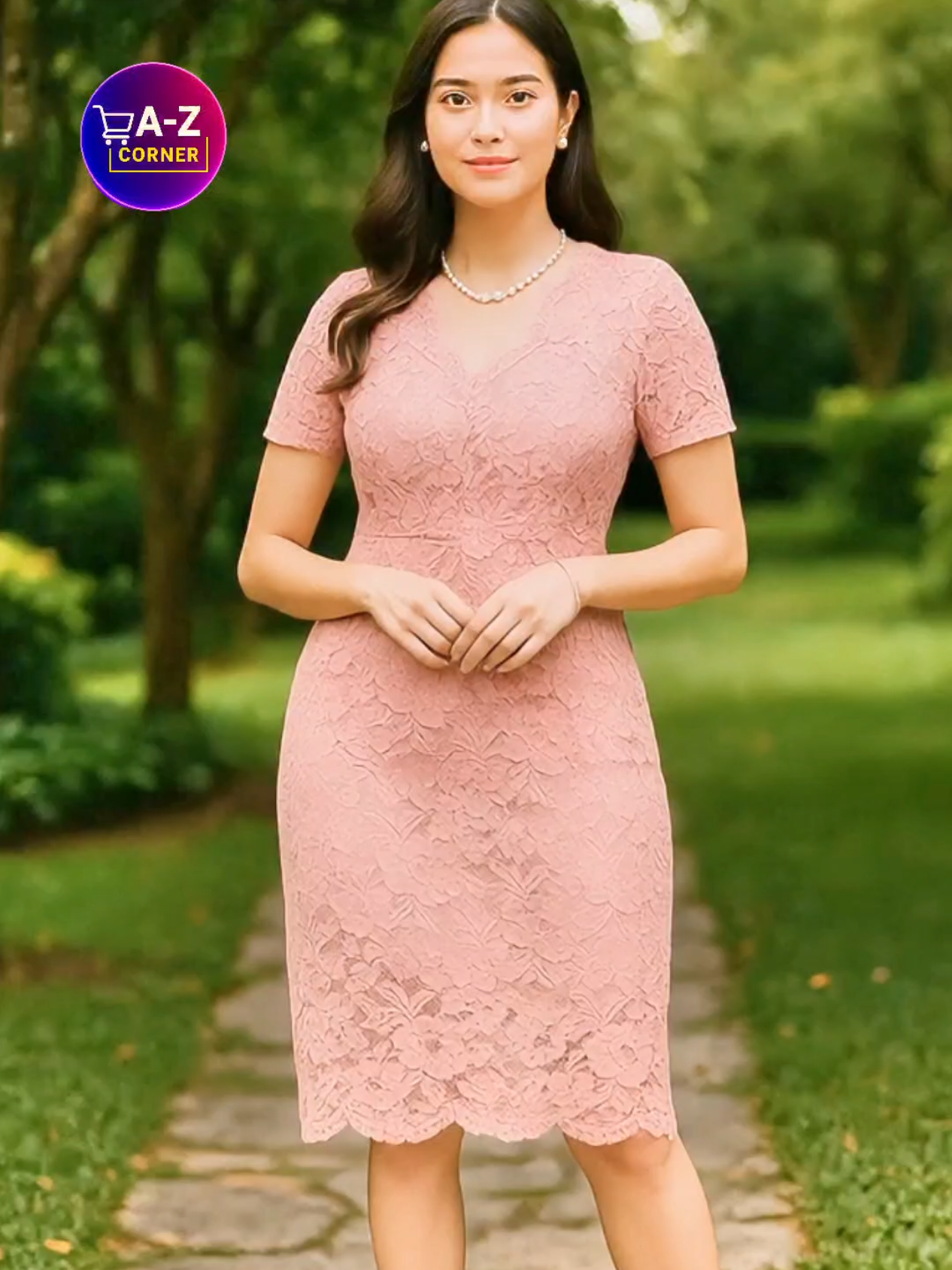 FEIKEER PIus Size Elegant Casual Solid Color Civit Wedding Style A-Line Lace Dress Fit Formal #dress #women #womenswear #OOTD #fashion 