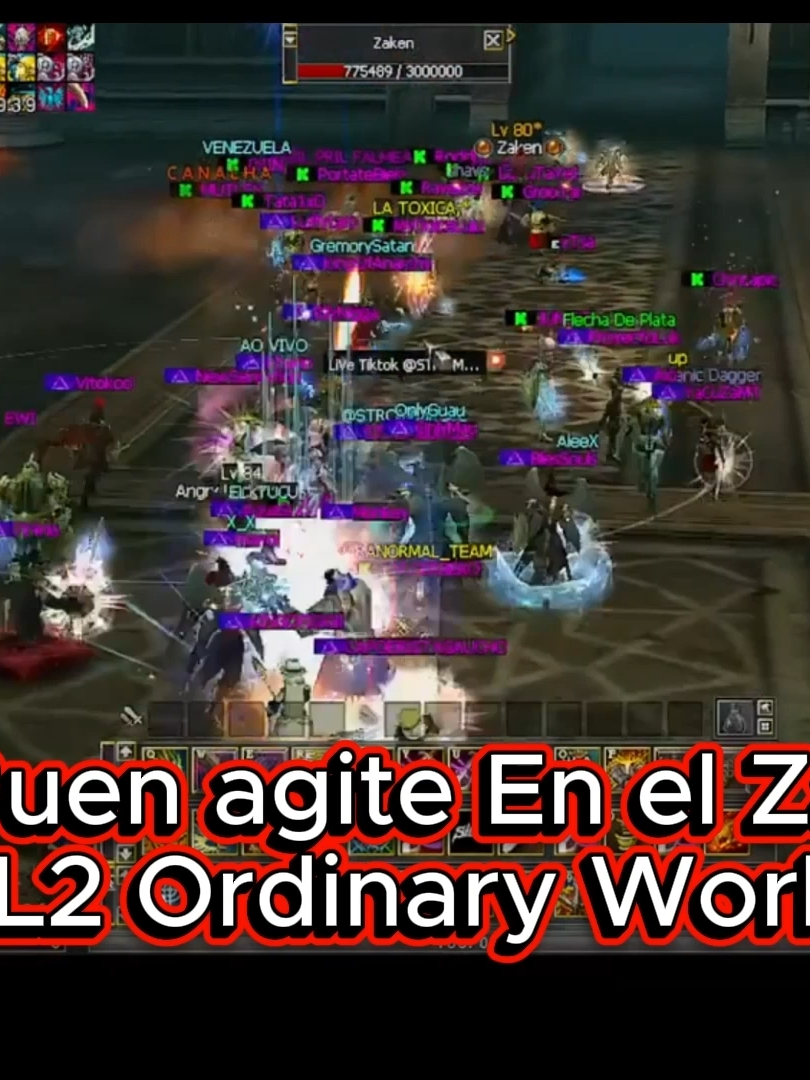 Parte 2 Del Zaken = 4 Clanes peliando El raid Boss :D #interlude #gamers #hard