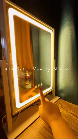 Aesthetic lighted vanity mirror
