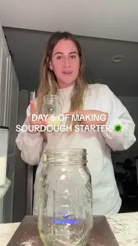DAY 6 🙂‍↕️🙂‍↕️🙂‍↕️ #fyp #sourdoughstarter #howtomakesourdoughstarter 