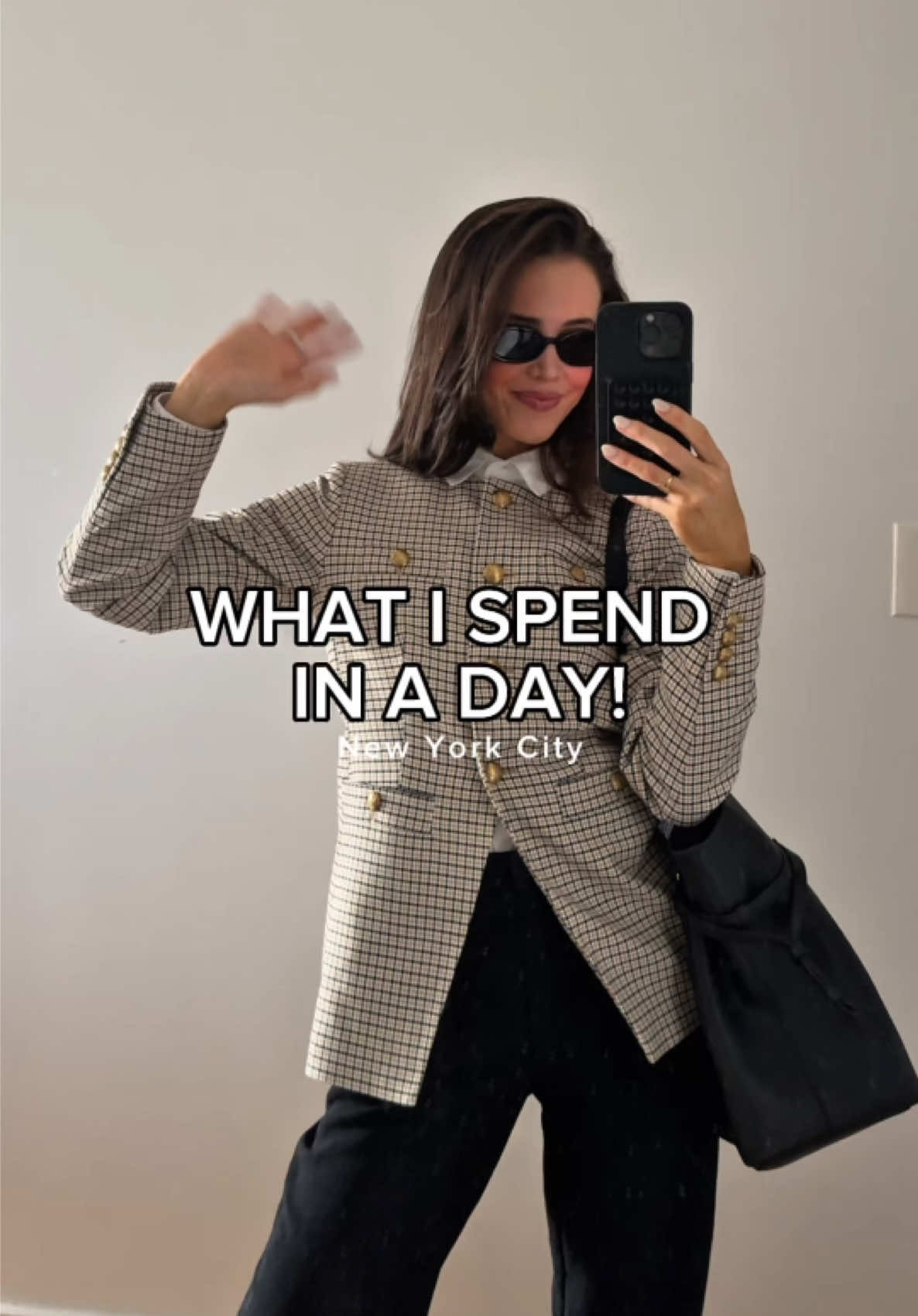What I spend in a day as a finance girl who values investing and saving over spending — let me know if you want to see more videos like this 🖤 @Ann Taylor @Aritzia @Veronica Beard @TRESemmé @Le Specs 