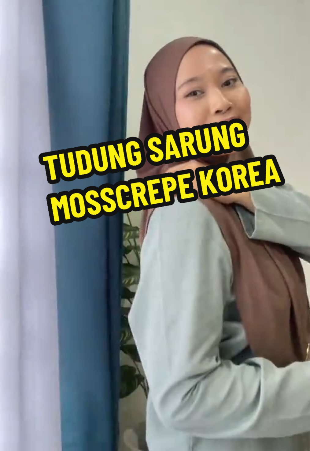 semudah ABC, tinggal sarung takperlu gosok 🤭 yang penting nampak bersiap hehe #sarungmosscrepe #tudungsarungmurah #fyp 