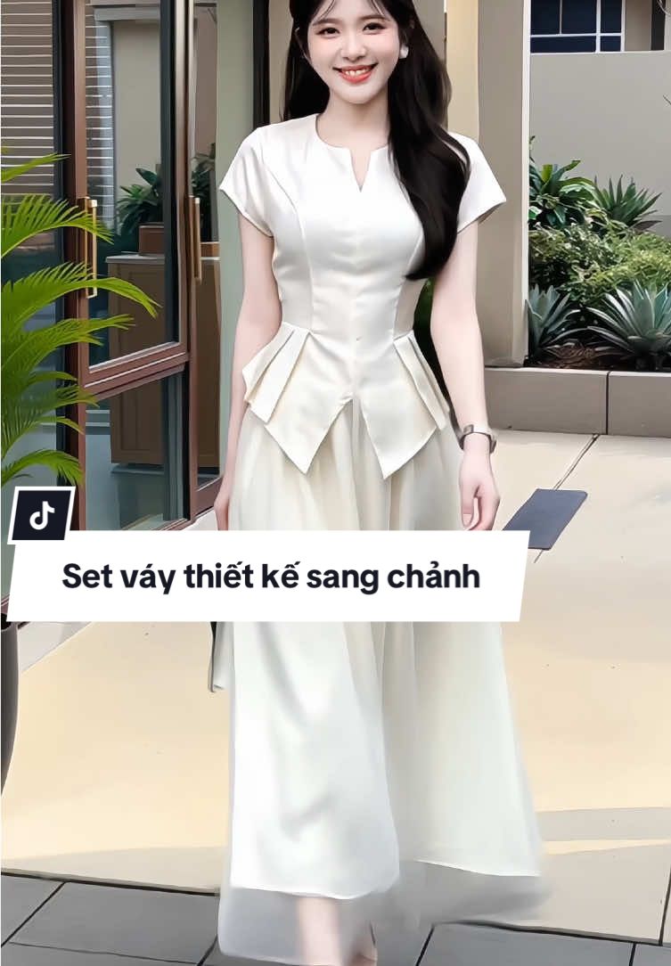 Set váy áo thanh lịch thiết kế sang chảnh #setvayao #setvayxinh #setvaythietke #setvaycongso #xuhuong 