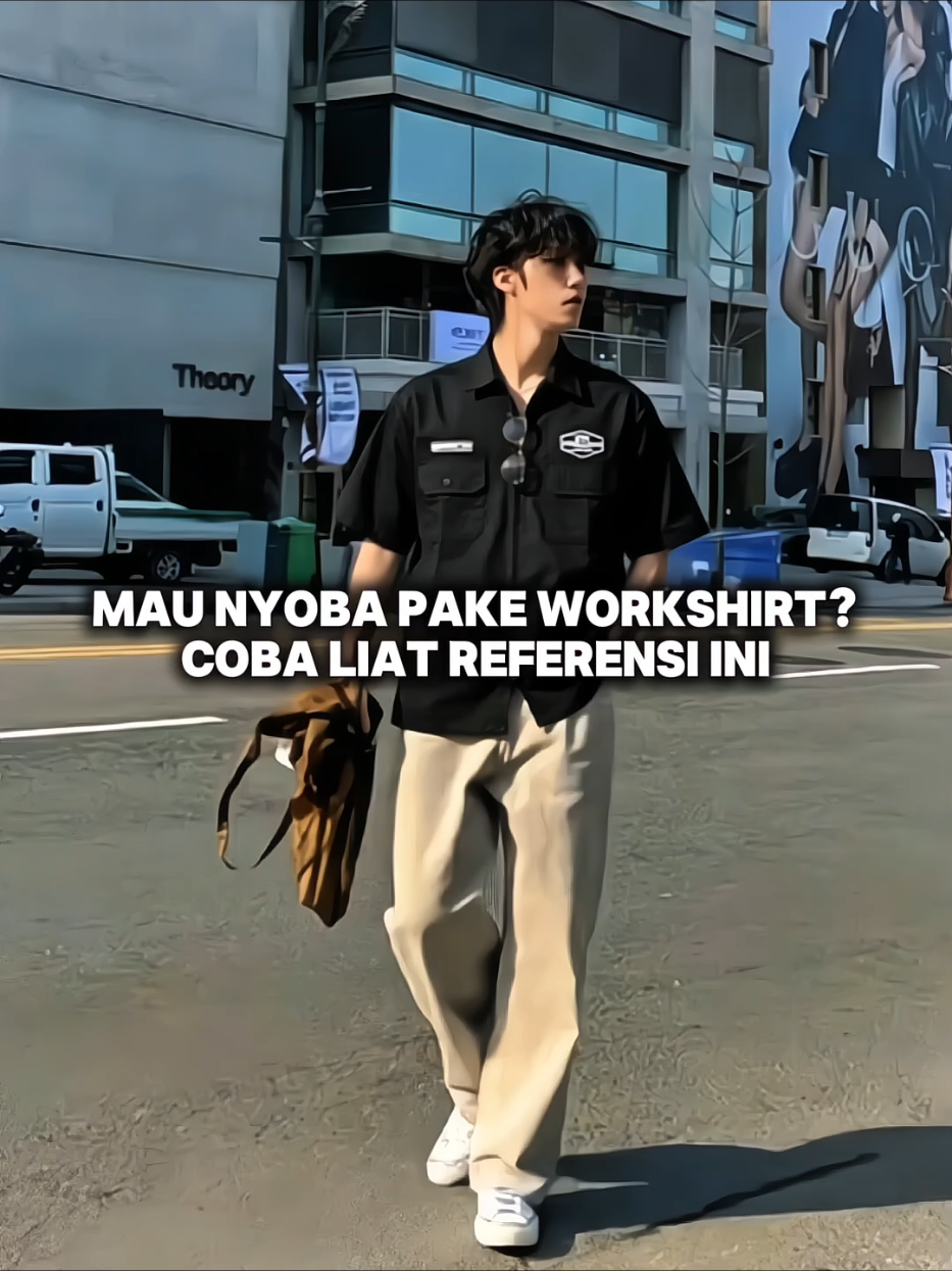 save dulu buat referensi styling workshirt #inspirasioutfitcowok #outfitideas #StreetStyle #streetwear #workshirtoutfit 