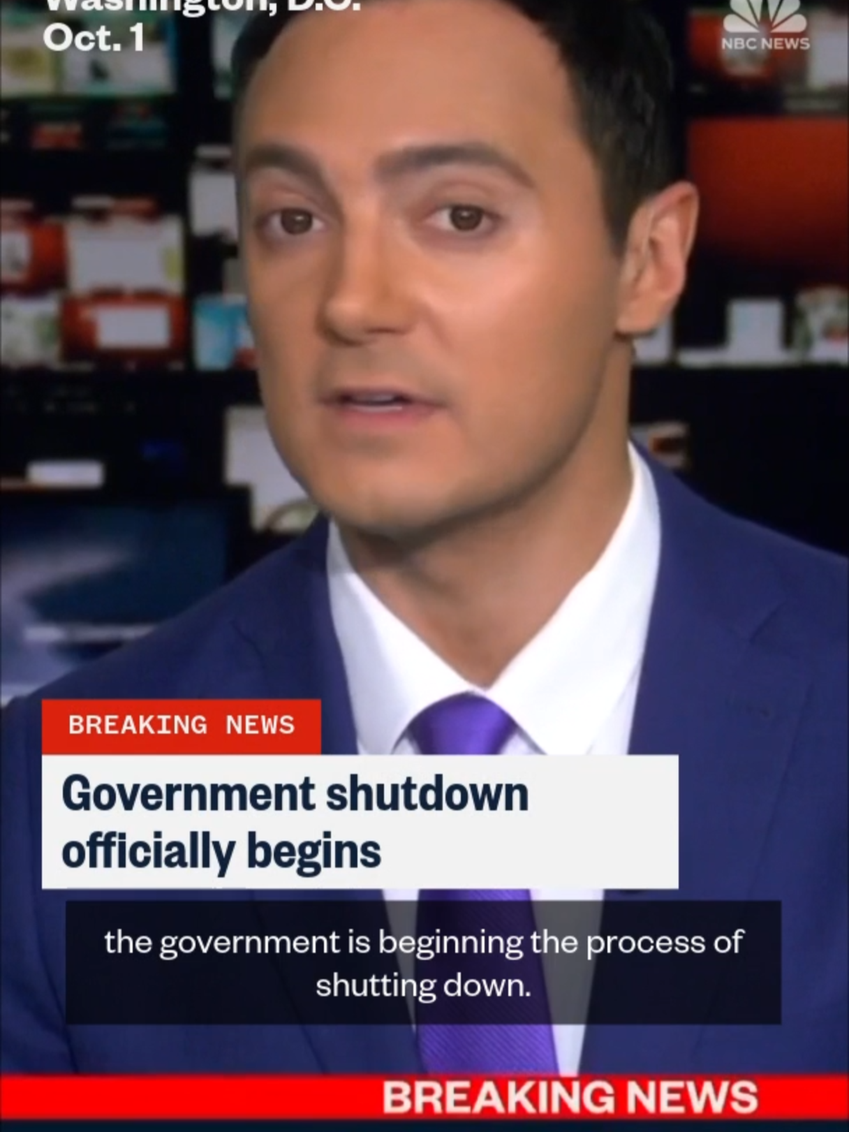 The U.S. government officially shut down at midnight after Congress and the White House failed to reach an agreement on how to extend federal funding.