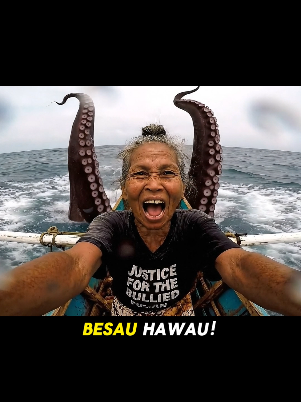 Nenek on diet sotong besau makan nya secoit je! 😋😅 #veo3 #videolucu #lawak #katakatamotivasi #Foodie 