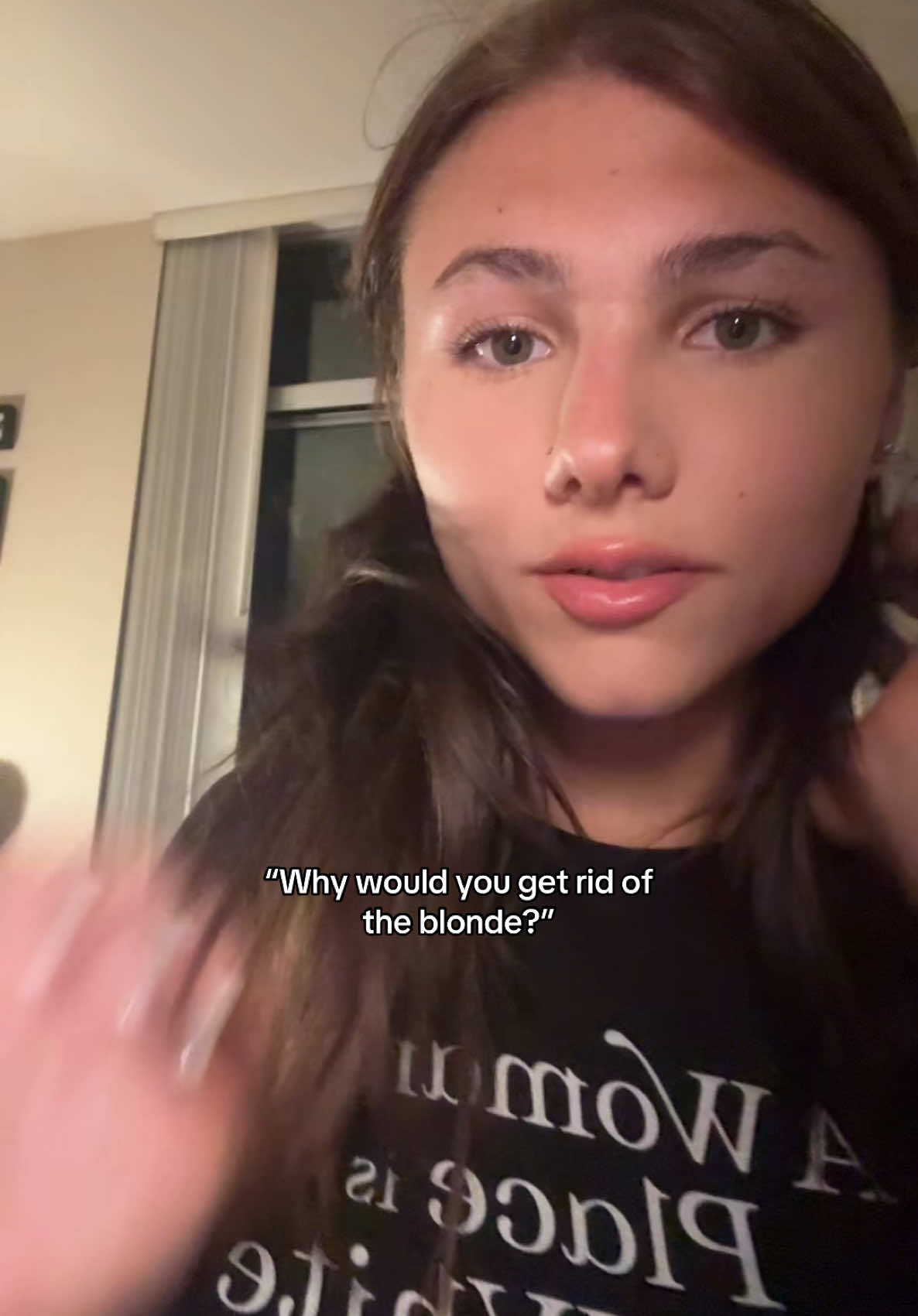 i think it’s perfect #blondetobrunette  