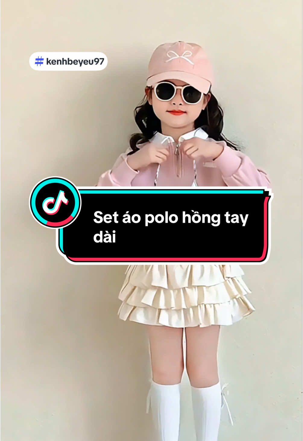Set áo polo hồng tay dài #kenhbeyeu97 #thoitrangbe #setquanaotreem 