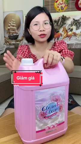 Nước giặt xả clean&clean can 10l, giặt sạch, thơm lâu, giúp làm sạch vết bẩn cứng đầu, làm mềm vải, đậm đặc tiết kiệm #hangxinhtuoi #nuocgiatxa 