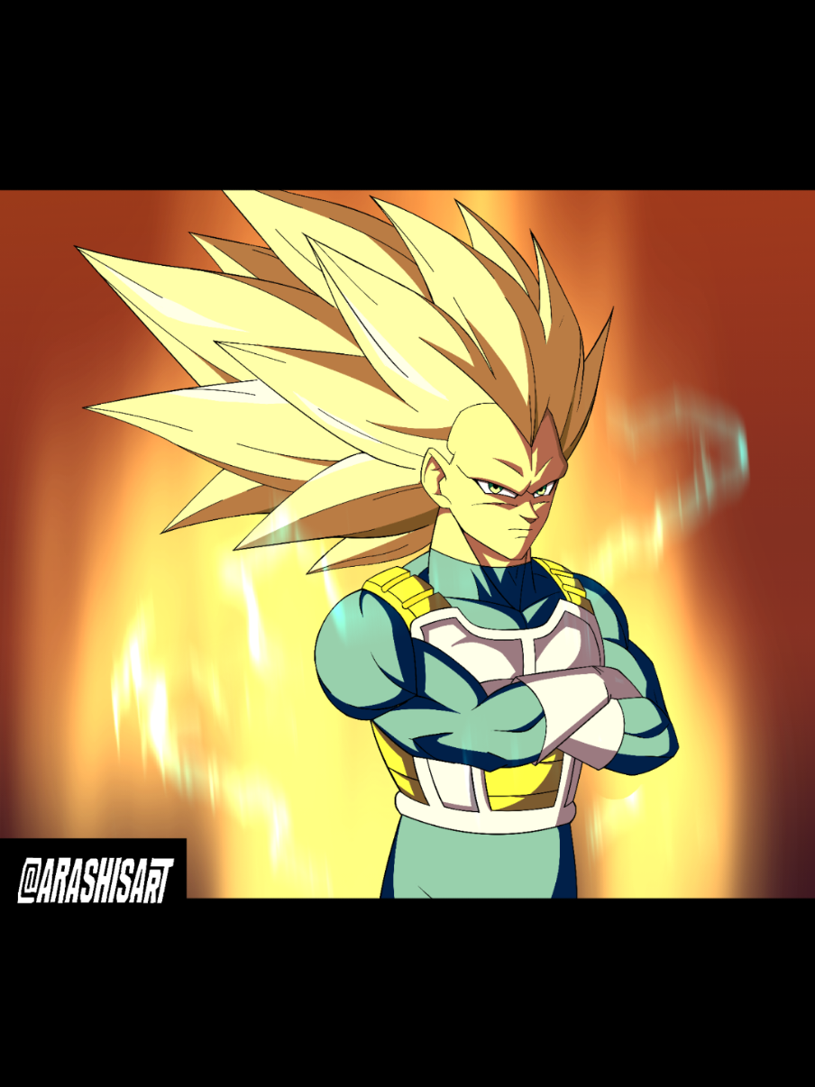 Ssj3 Vegeta #dragonballz #vegeta #digitalartist #wip #dbs 