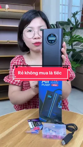 Bơm lốp xe đa năng, tích hợp pin sạc công suất cao, có chế độ cảm biến áp suất lốp, sử dụng tiện lợi dễ dàng #hangxinhtuoi #bomlopdanang 