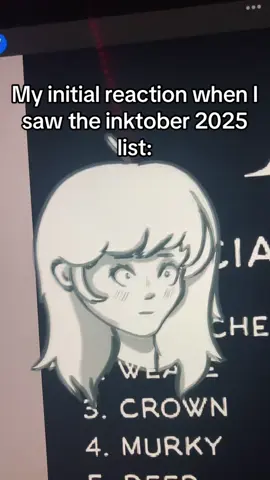 I think I’ll make my own list this year 😭#inktober #art #illustration #comedy #fyp 